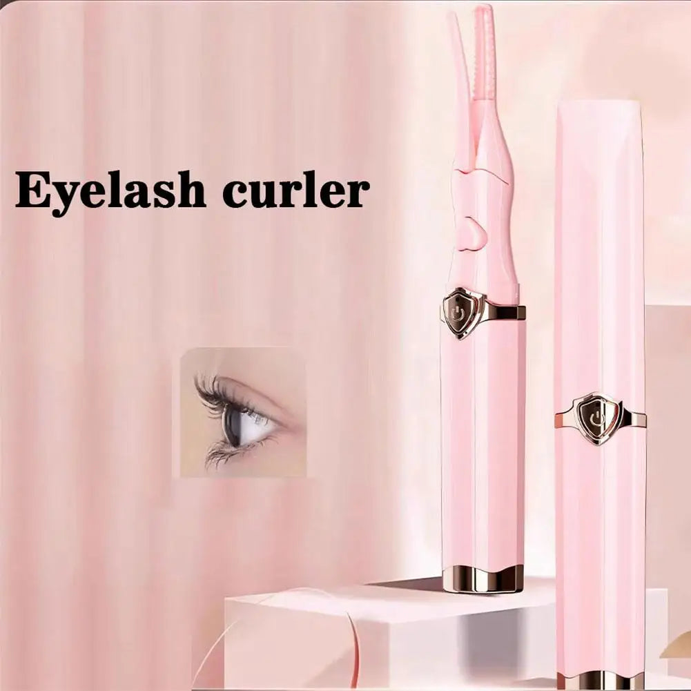 Luxury professional electric heated eyelash curler showcasing sleek design for achieving natural and lasting curls.