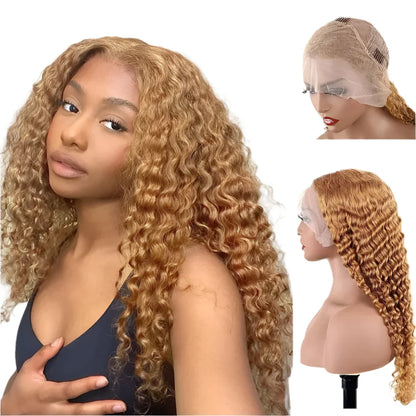 Close-up view of the HD lace base of the 13x4 lace front wig, showcasing the seamless Swiss lace material designed for a natural appearance.