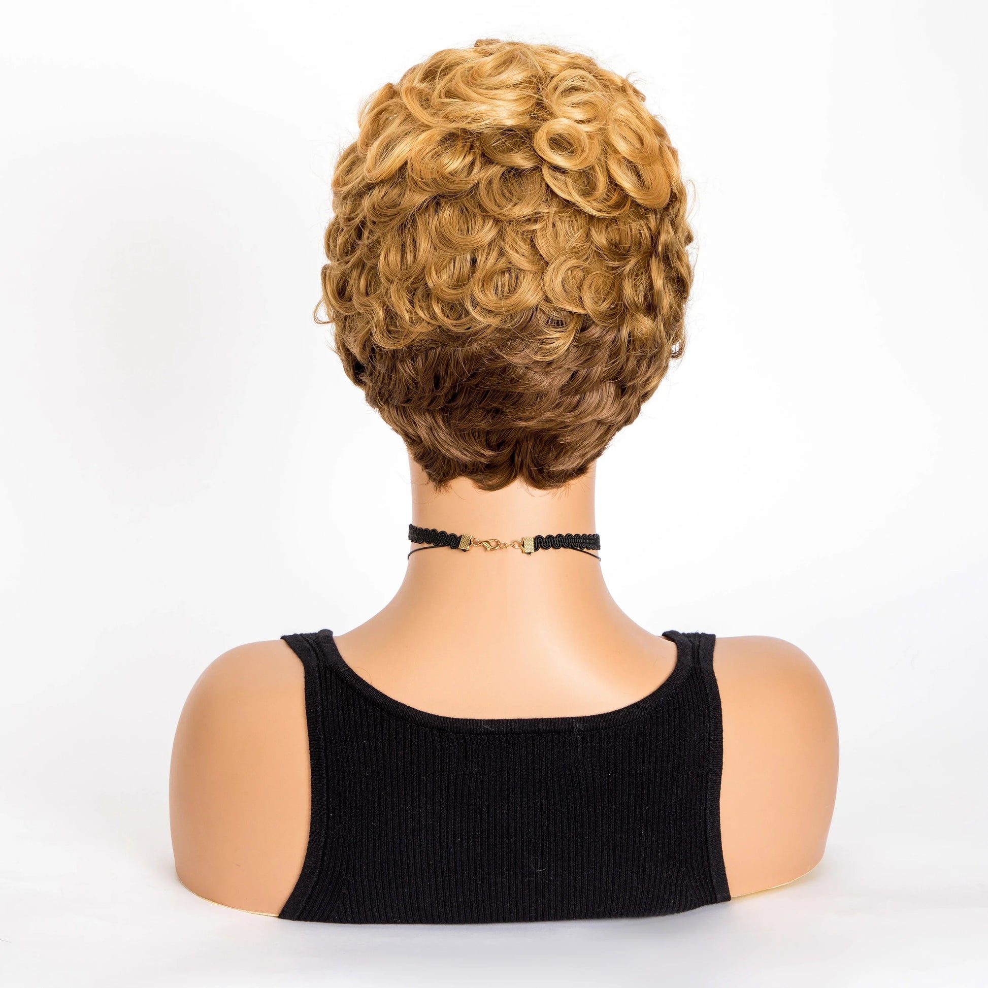 Sumptuous deep wave texture of a Brazilian human hair wig, designed in a chic pixie cut for an exclusive and trendy look.