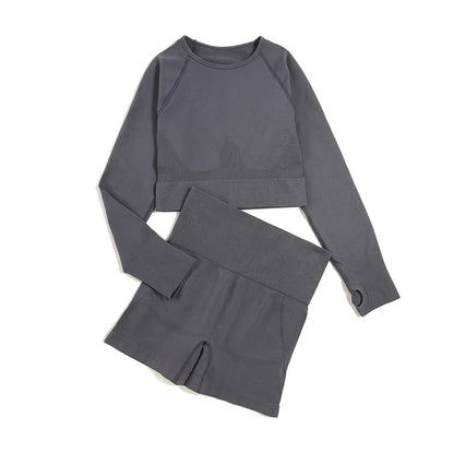 Luxury WAREBALL seamless yoga set for women featuring a stylish sports bra in elegant green color, perfect for yoga and fitness.