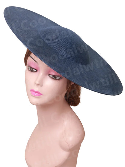 Elegant 40CM fascinator base in solid design, perfect for creating stunning headpieces for ladies' race day and wedding celebrations.