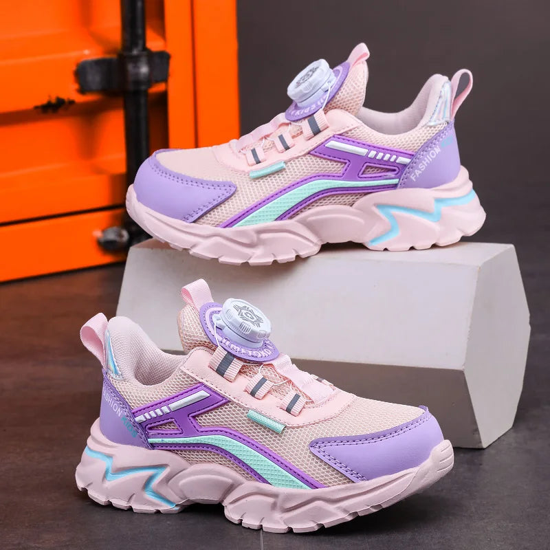 Elegant boys' sports sneakers with breathable mesh and anti-slippery features, perfect for summer activities and designed for comfort.