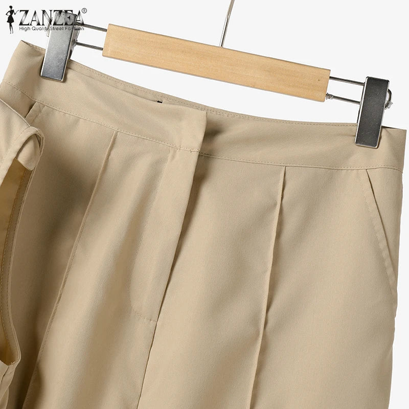 Elegant women's 2-piece matching set featuring a chic tank top and sophisticated wide-leg pants, perfect for summer office style.