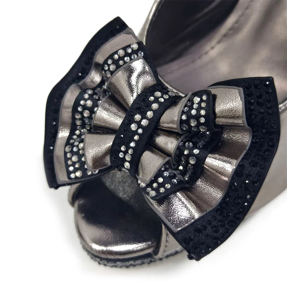 Elegant open toe diamond pumps by Venus Chan in chic green, ideal for women seeking sophisticated party footwear.