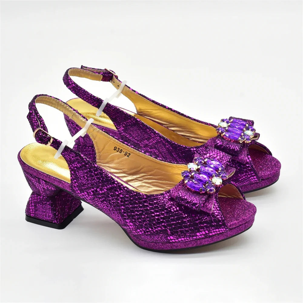 Chic Blue High Heels with Crystal Accents, designed for stylish women who appreciate luxury fashion.