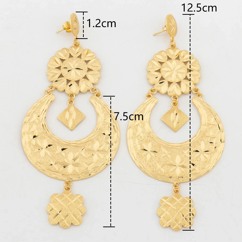 Fashionable drop earrings crafted from copper and plated in 18K gold, showcasing a beautiful tassel design for modern women.