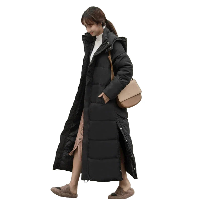 Stylish and warm Women's Parka Coat, featuring a chic hooded design, from Hot Trends Area, perfect for cold weather occasions.