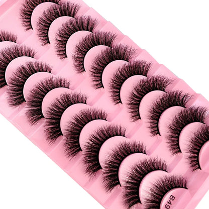 Luxurious 3D faux mink lashes, featuring a fluffy and dramatic wispy design for stunning eye makeup looks.