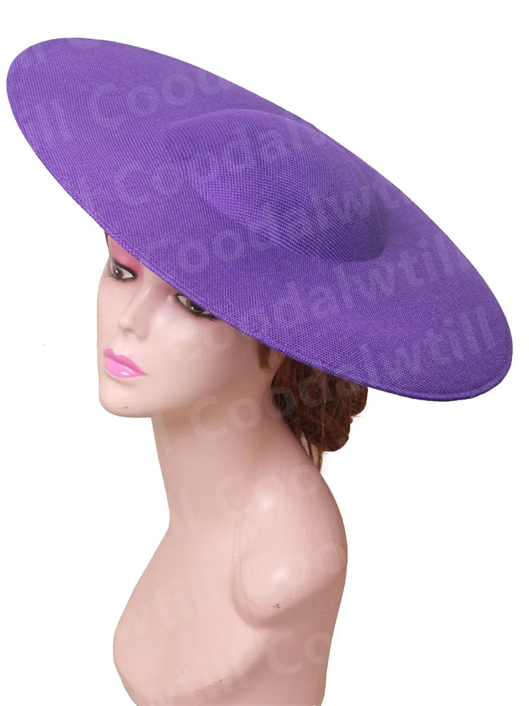 Elegant 40CM big fascinator base, perfect for DIY hair accessories, ideal for women's Derby, wedding, and church events.