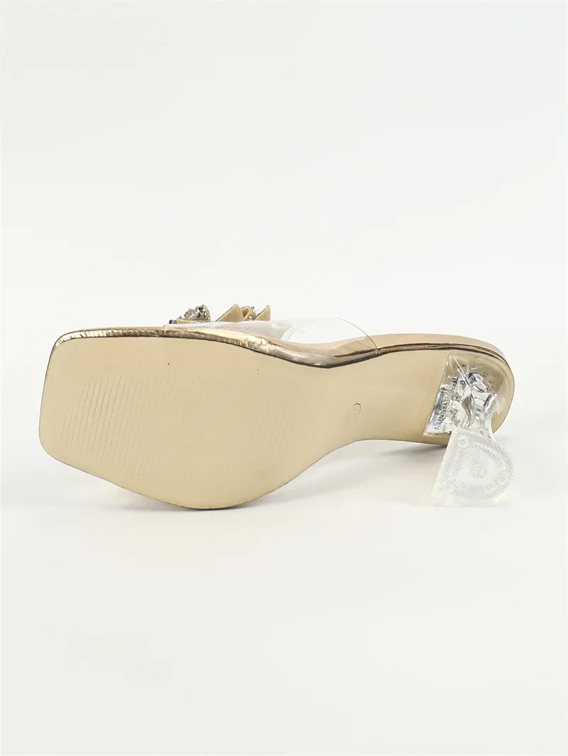 Sophisticated square toe high heels sandals by Liyke, designed for comfort and style in any outdoor setting.