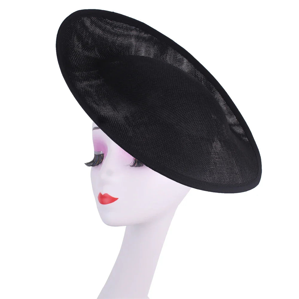 Luxurious hair accessory cap supplies, showcasing an elegant fascinator design for women to enhance their formal event attire.