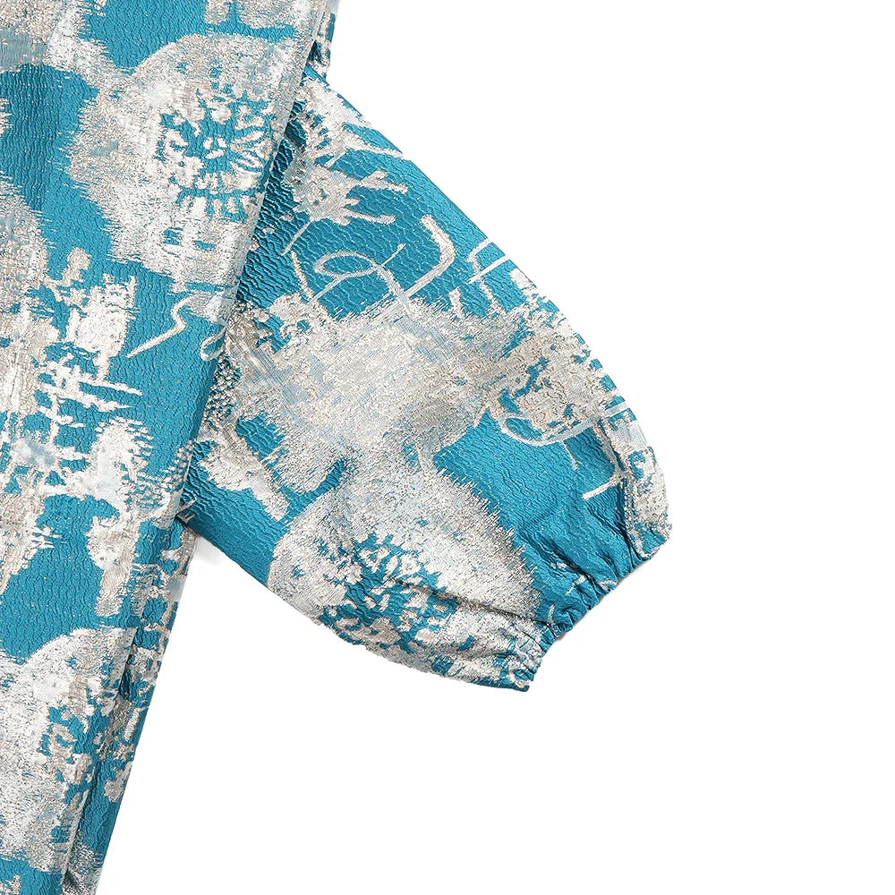 Luxurious Kaftan for women crafted from soft cotton and polyester blend, offering a sophisticated look with intricate detailing, suitable for both casual and formal settings.