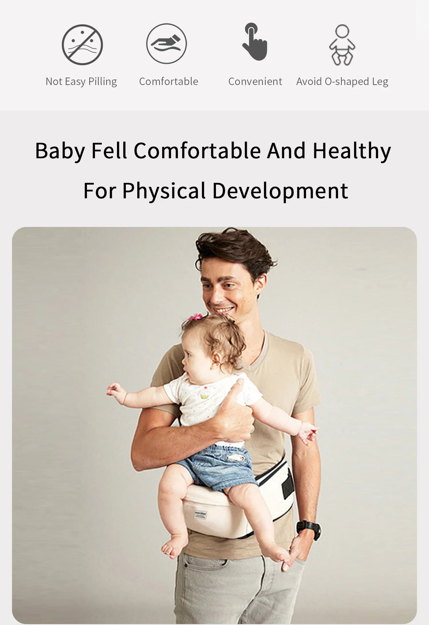 Fashionable baby carrier from Hot Trends Area, ideal for modern parents seeking both functionality and style for their little ones.