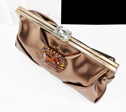 Close-up of high-heeled rhinestone slingback pumps showcasing crystal detailing, combining comfort and glamour for elegant women's footwear.