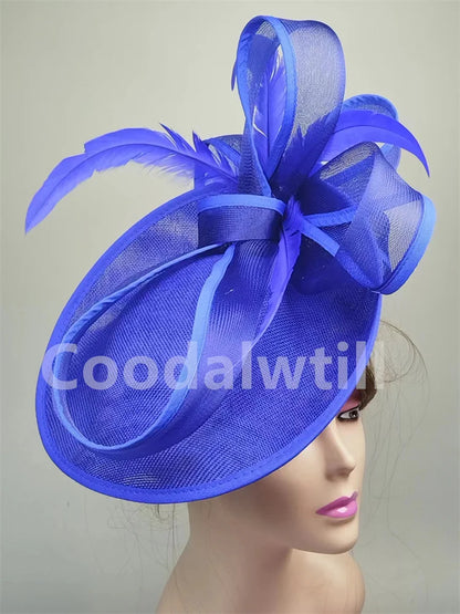 Stylish women's fascinator cap featuring a sophisticated pillbox silhouette, suitable for the Kentucky Derby and upscale cocktail parties.