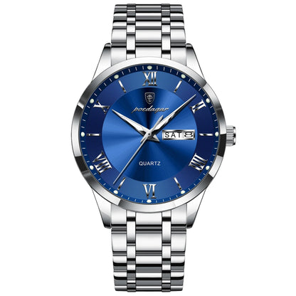 Elegant quartz wristwatch for men featuring a durable Hardlex glass and waterproof design, designed for style and functionality.