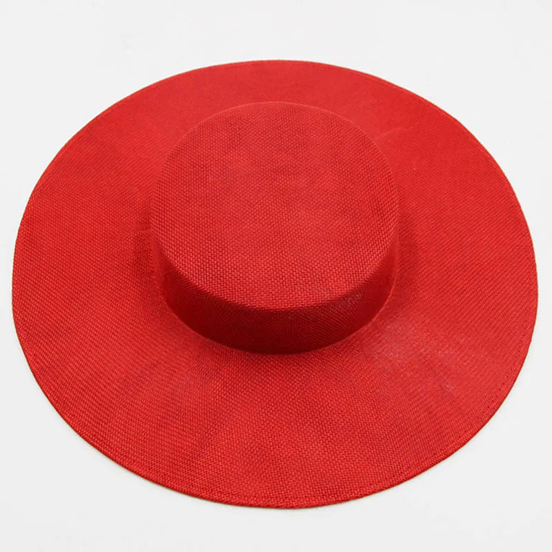 Elegant ladies wide brim fascinator hat on a model, demonstrating a perfect blend of style and sophistication for upscale party outfits.