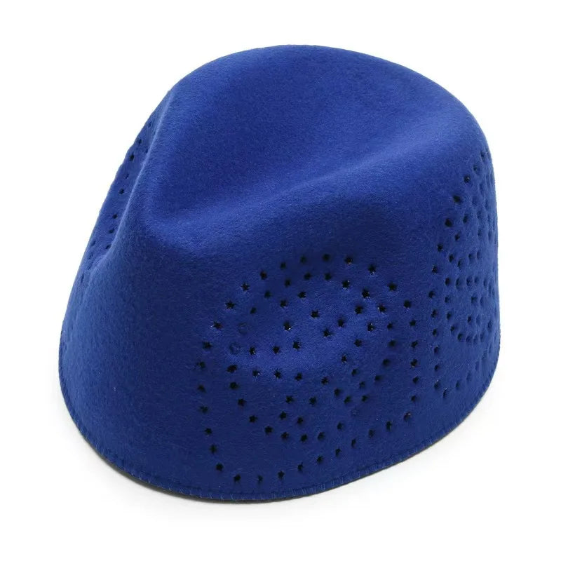 Chic geometric design Eid prayer caps available in vibrant green and red, perfect for spring and summer celebrations, enhanced formality.