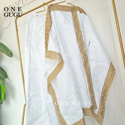 Luxurious plus size African dress set, crafted from high-quality fabrics, designed for comfort and elegance at weddings and celebrations.