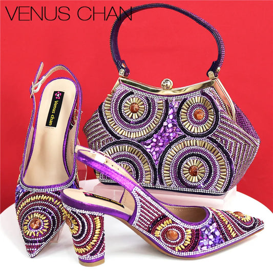 Elegant women's pointed toe pumps in luxurious fuchsia, showcasing a fashionable slingback design, perfect for elevating your party or wedding attire.