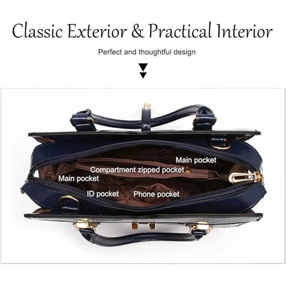 Elegant close-up of a bright leather tote bag showcasing the luxurious crocodile texture and fashionable design.