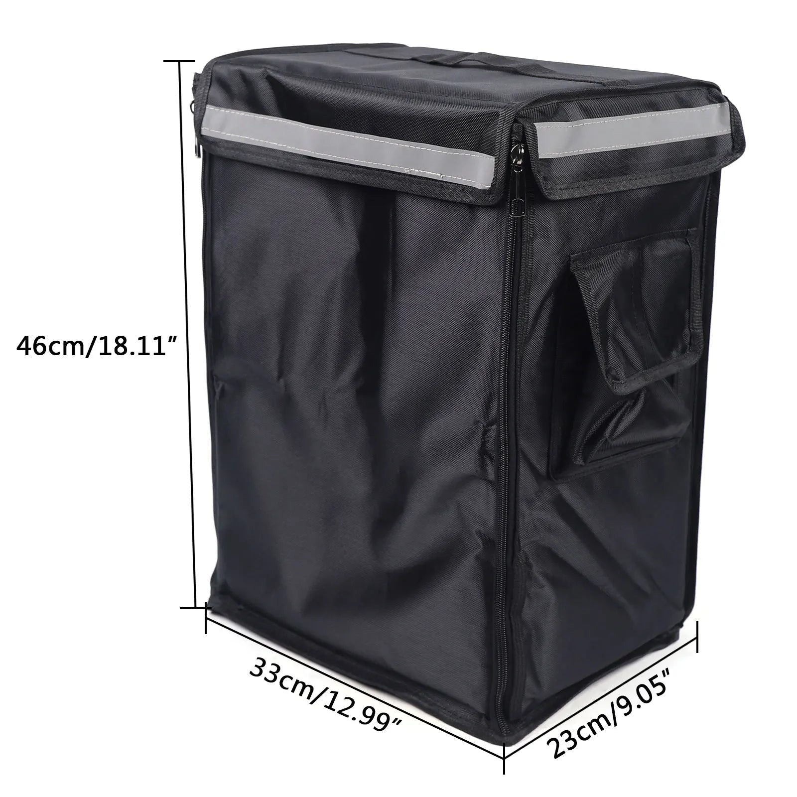 Elegant 42L Waterproof Oxford Cloth Pizza Delivery Backpack, perfect for upscale picnics and convenient storage, showcasing a foldable and easy assembly design.