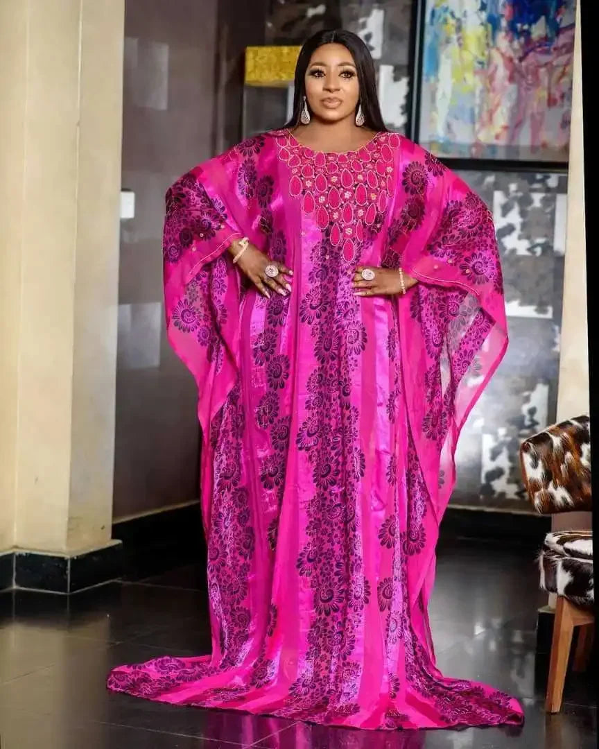 Elegant polyester long sleeve abaya showcasing unique African design, embodying luxury and sophistication for the modern woman.