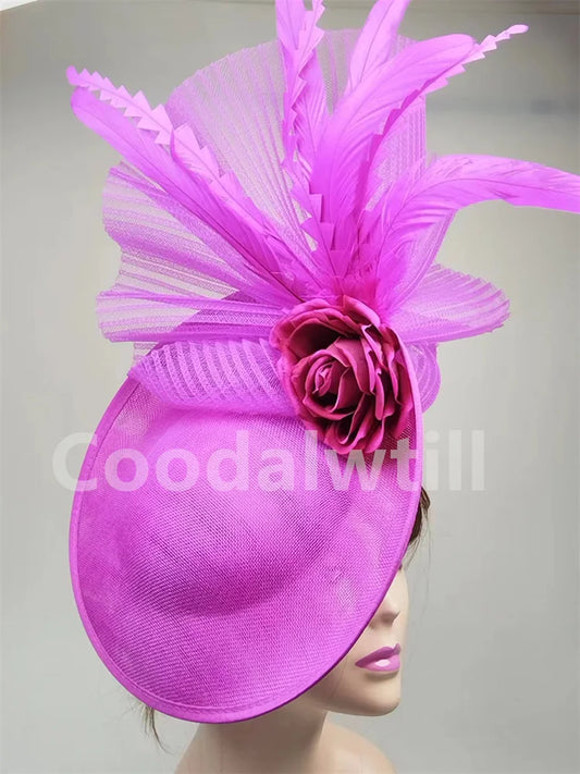 Elegant floral headband fascinator for women, perfect for special occasions and fashionable events, crafted from premium linen.