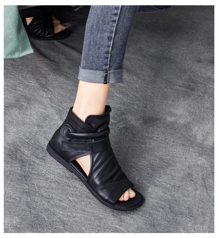 Elegant Birkuir genuine leather pleated women sandals featuring a luxurious open toe design, perfect for casual summer outings.