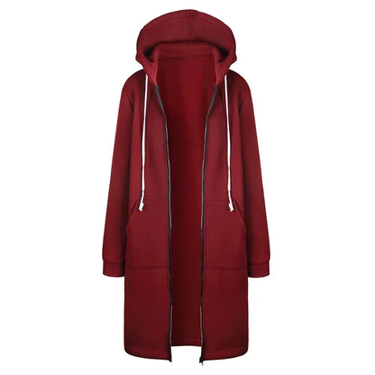Trendy women's hooded parka jacket made from heavy nylon fabric, blending comfort and elegance for autumn winter seasons.