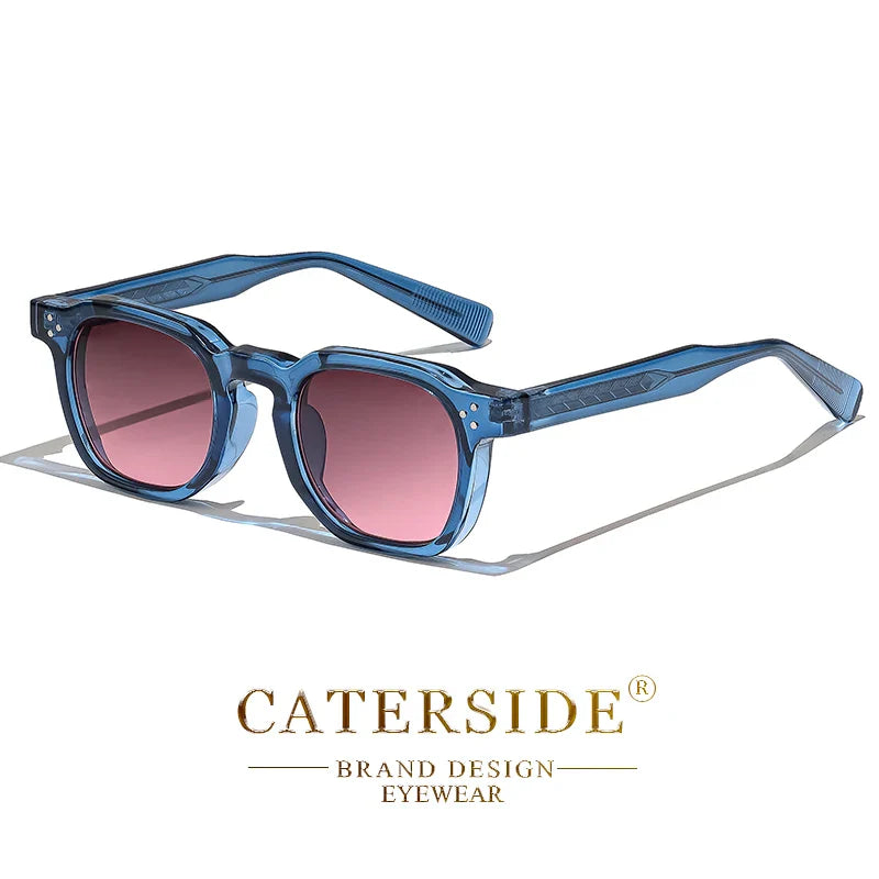 Elegant plastic framed square sunglasses with retro punk style, designed for adults, ideal for elevating any outdoor outfit.