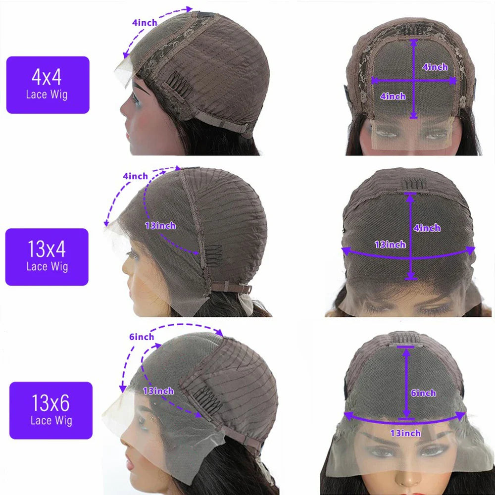 Model wearing a 26 Inch Deep Wave 13x6 HD Lace Front Wig, highlighting the vibrant texture and realistic appearance of the Remy Brazilian hair, perfect for elegant styling and versatility.