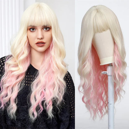 Luxurious black and red synthetic wig, showcasing heat-resistant fibres, ideal for vibrant party looks and glamorous wear.