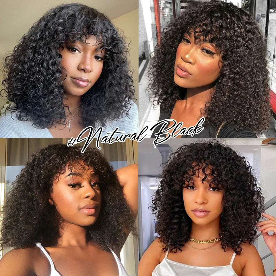 Showcasing the versatile styling options of a Remy Hair Wig, highlighting the beautiful wet and wavy texture perfect for any occasion.
