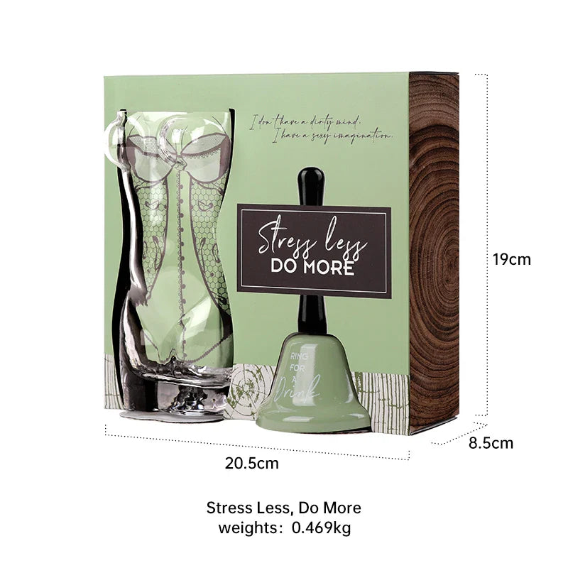 Unique novelty glass beer mug with a stunning hand bell design, ideal gift for beer lovers and special occasions.