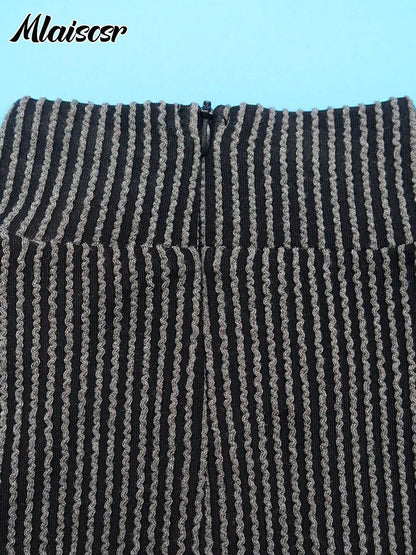 Stylish Mlaiscsr long sleeve knit dress with an O-neckline, embodying elegance and sophistication for evening events.