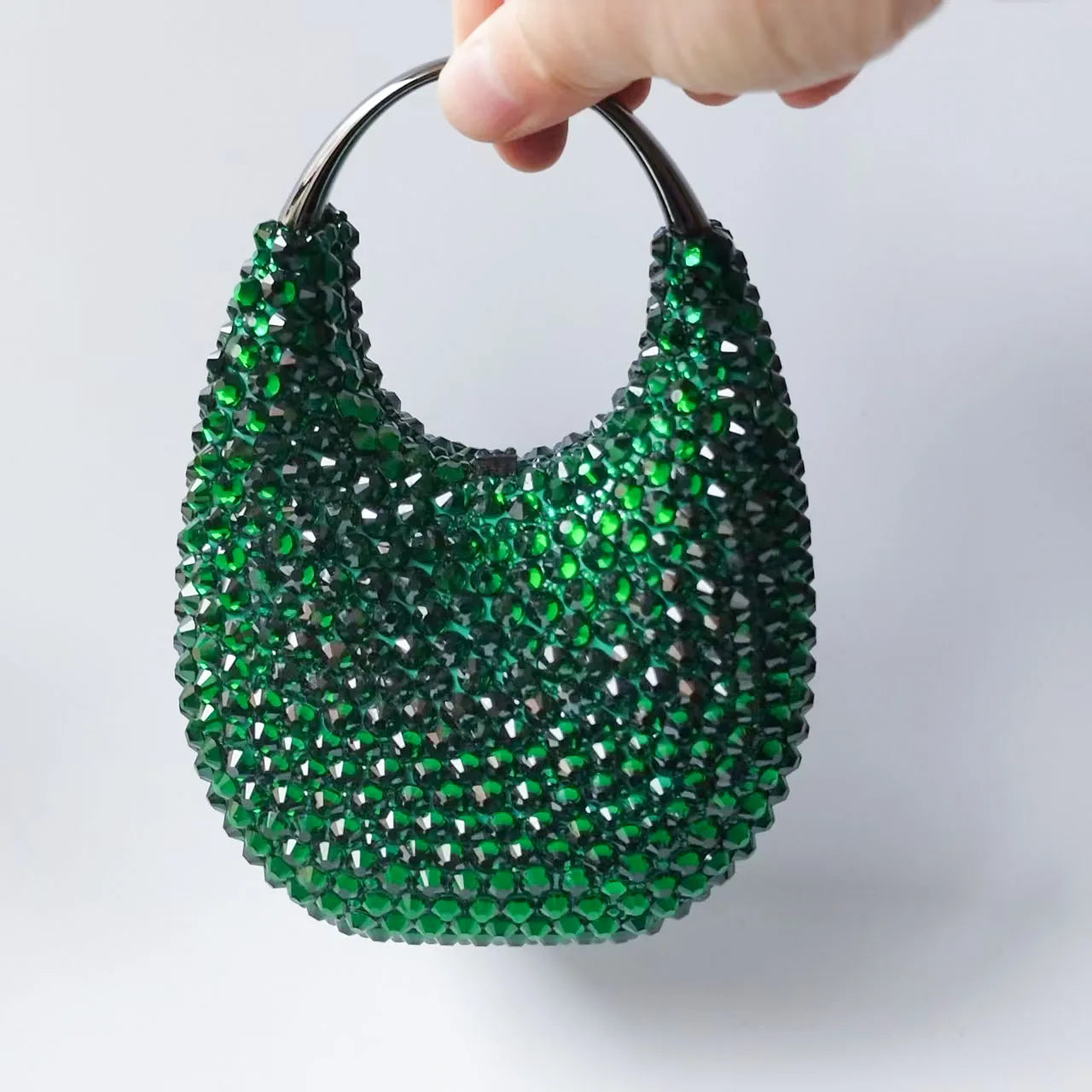 Fashionable Women's Minaudiere Clutch in a stunning metallic shade, perfect for upscale parties and evening events.