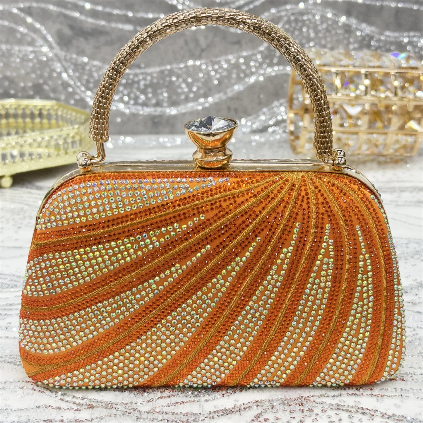 Elegant luxury women’s Italian diamond studded high heels in a classic design, available in size 37-43, perfect for special occasions.