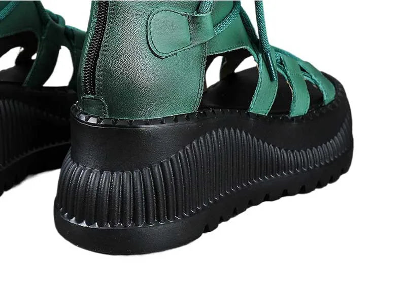 Stylish Koznoy Ankle Booties displayed from above, showcasing the rounded toe and zip closure design, perfect for a sophisticated summer wardrobe.