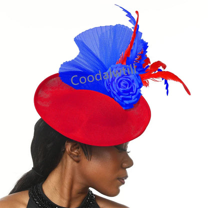 Elegant flower fascinator headpiece in a luxurious design, perfect for weddings and formal events.