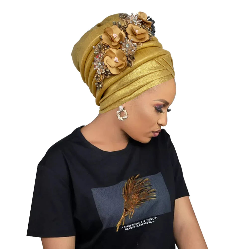 Sleek auto gele headtie designed for comfort and beauty, perfect for special occasions and everyday elegance.
