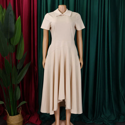 Close-up of luxurious fabric of Hot Trends Area's A-line church dress, highlighting quality cotton and polyester blend designed for comfort and breathability.