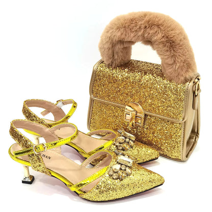 Versatile Women's Italian Peep Toe Mary Jane Pumps by Hot Trends Area, ideal for summer parties and weddings, paired perfectly with a matching bag.