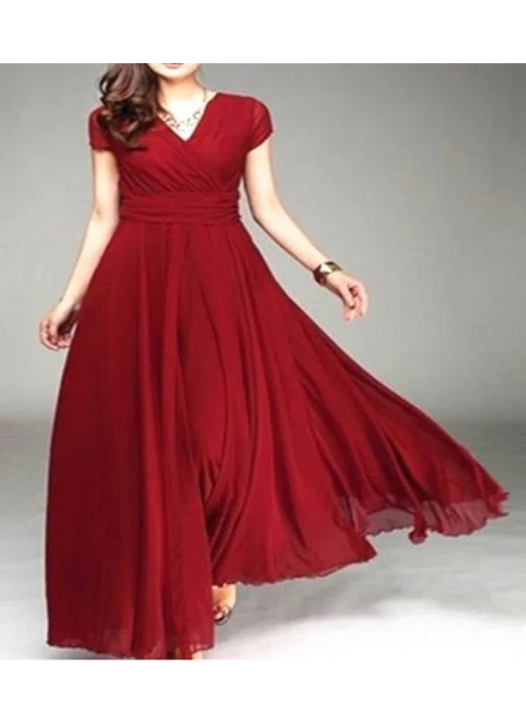 Close-up of the luxurious polyester fabric of an ankle-length women's bodycon chiffon dress, highlighting its smooth texture and high-end aesthetic.