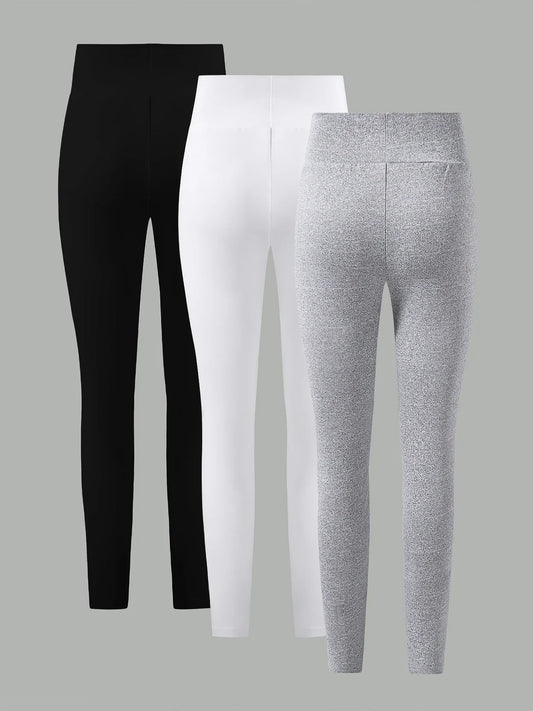 Elegant girls' leggings in a sophisticated black shade, designed for ages 7-13Y, offering comfort and style for transitional weather.