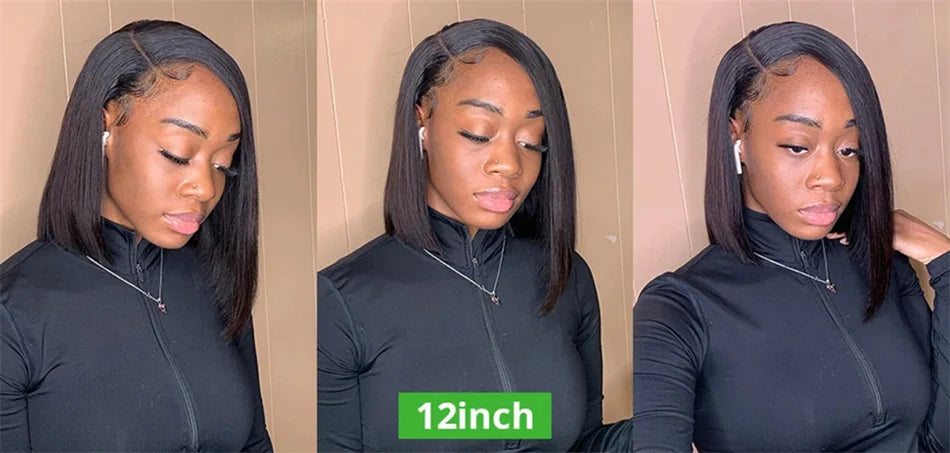 Versatile 13x4 Frontal Lace Bob Wig styled to perfection, demonstrating its adaptability for various looks, from sleek straight to soft curls.