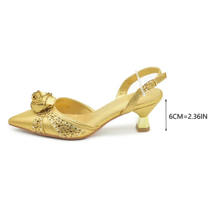 Sleek Italian shoe and matching bag set designed for women, featuring high spike heels, ideal for weddings and upscale events.