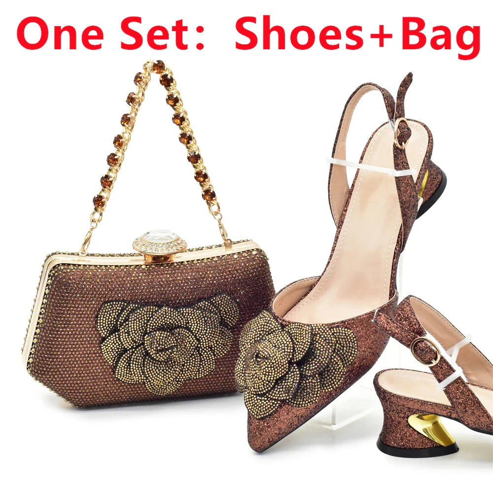 Luxury women's rhinestone pumps with elegant buckle strap design for weddings and parties, shown in stunning silver finish.