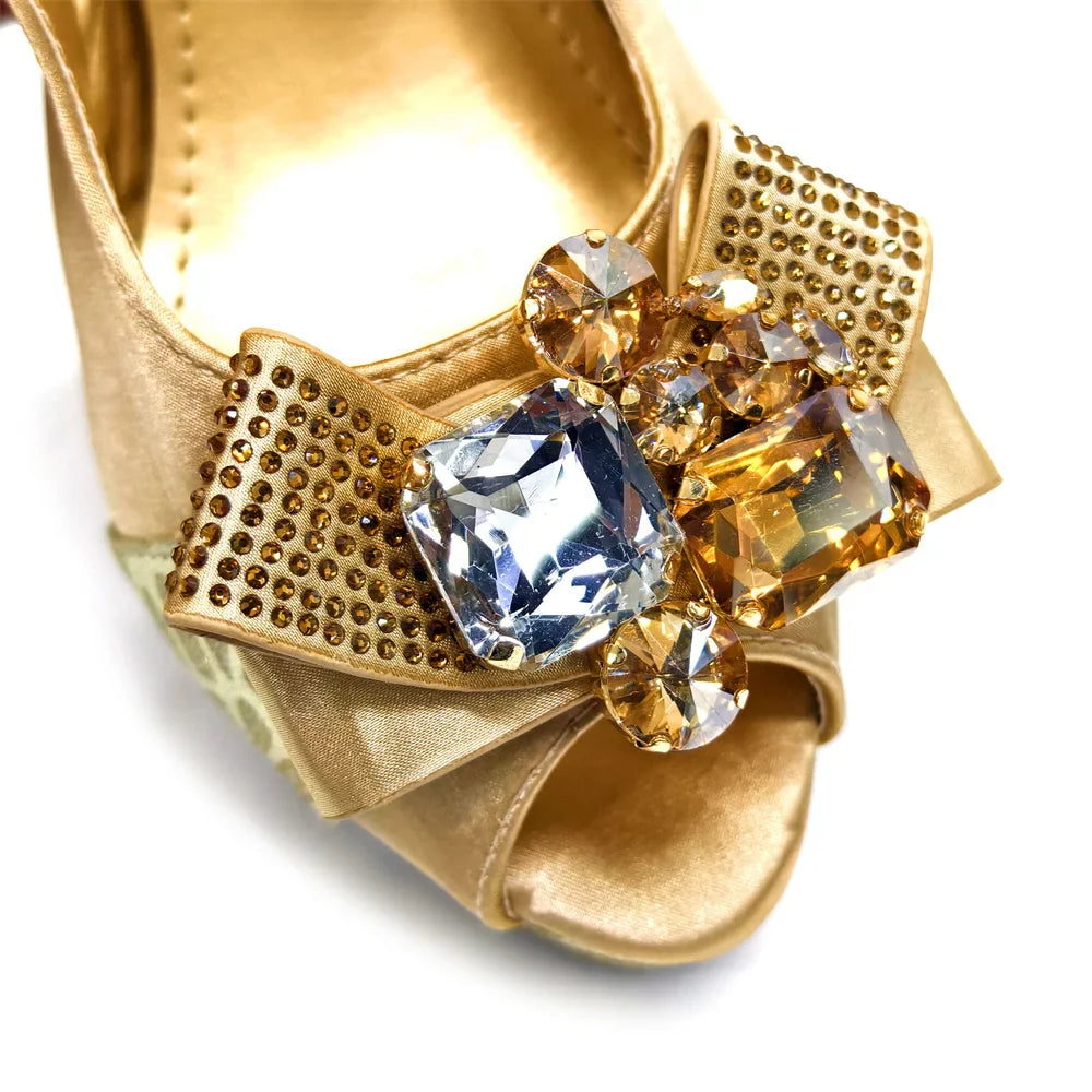 Fashion-forward royal blue rhinestone handbag and matching heels set, embodying elegance and glamour for women at any upscale event.