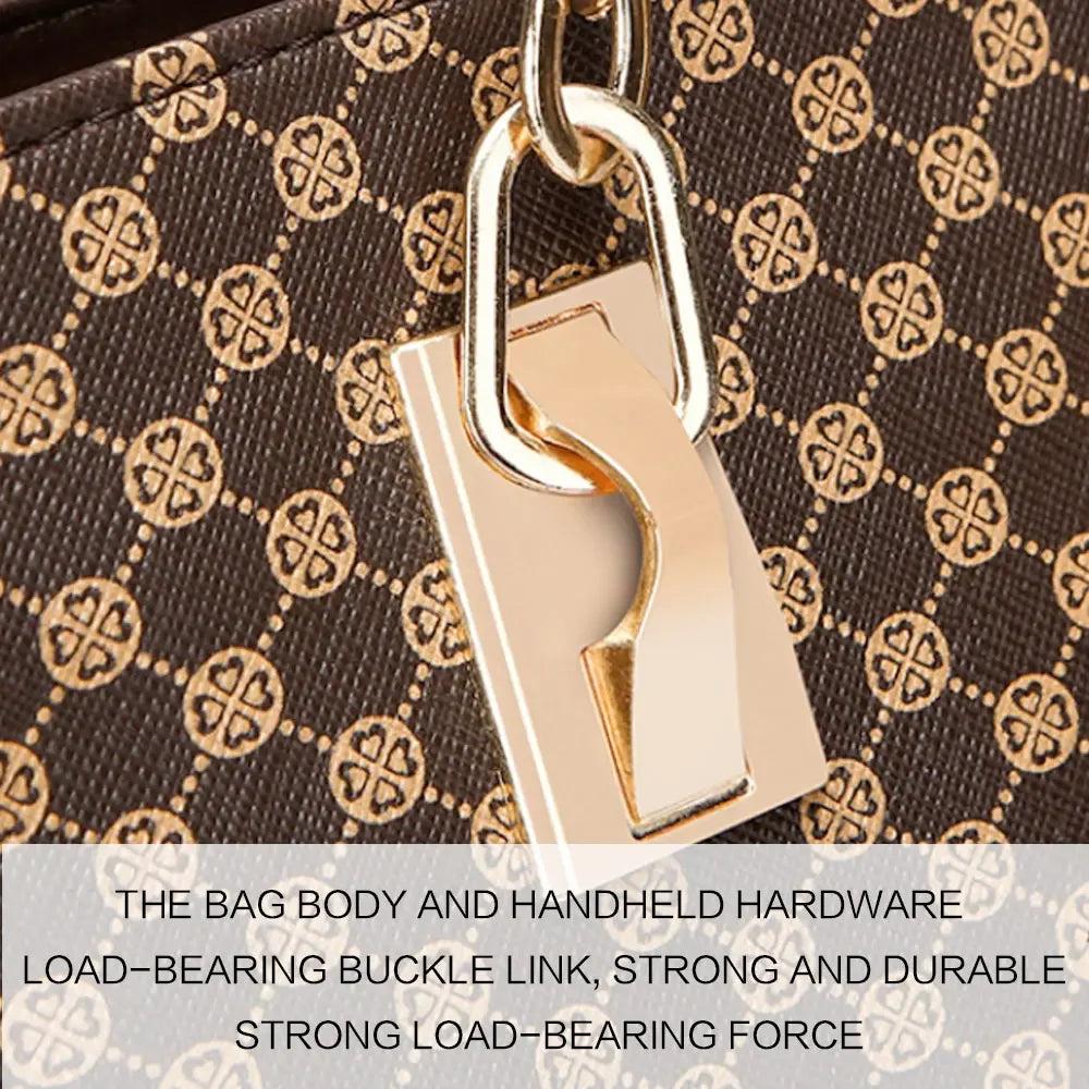 High-quality luxurious KISMIS tote bag crafted from premium PU material, designed for mothers seeking a fashionable and practical handbag solution.